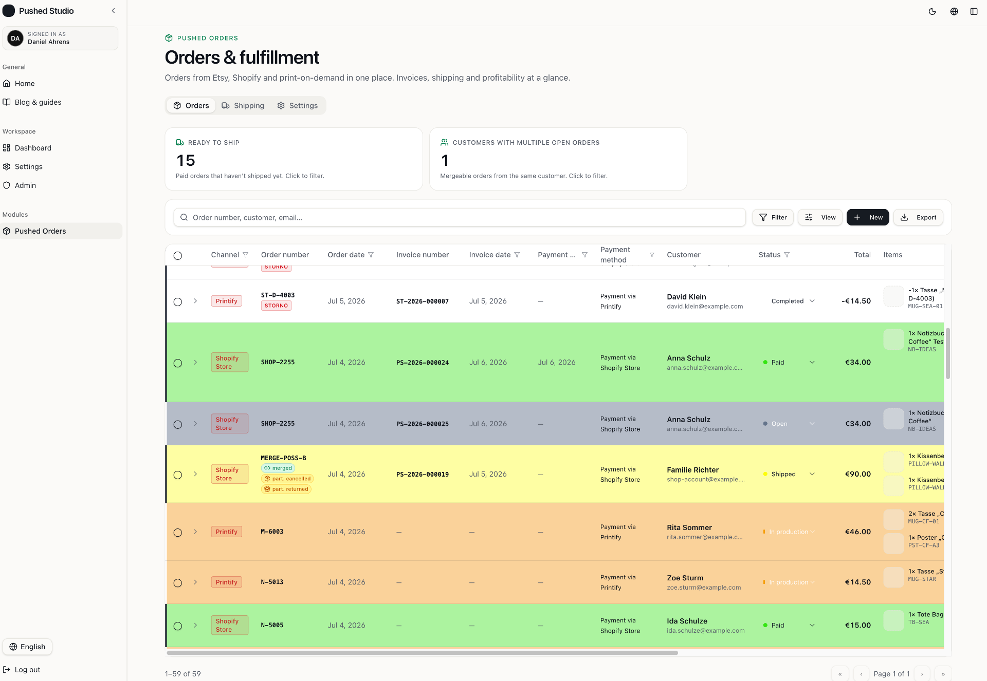 Order Overview
